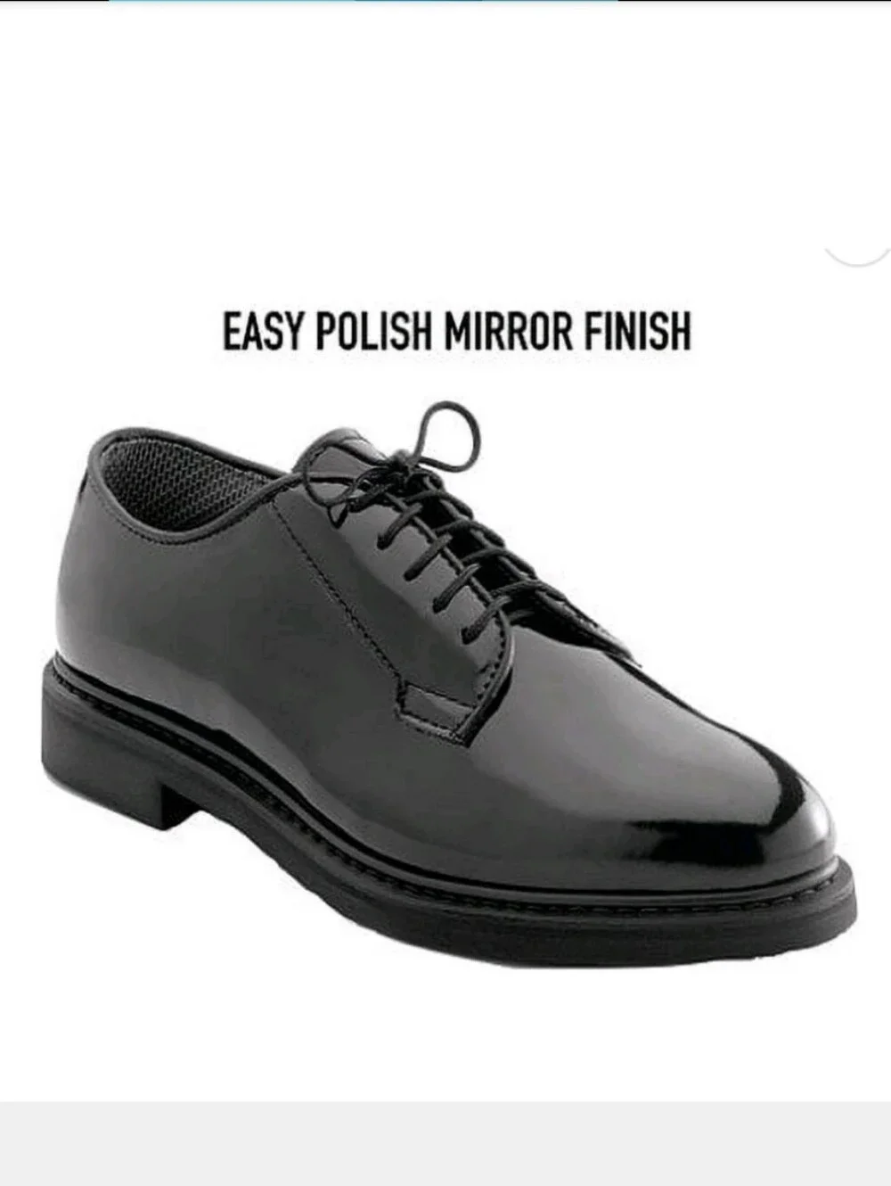 Rothco Black Patent Leather Hi Gloss Military Dress Uniform Shoes, Size 12W